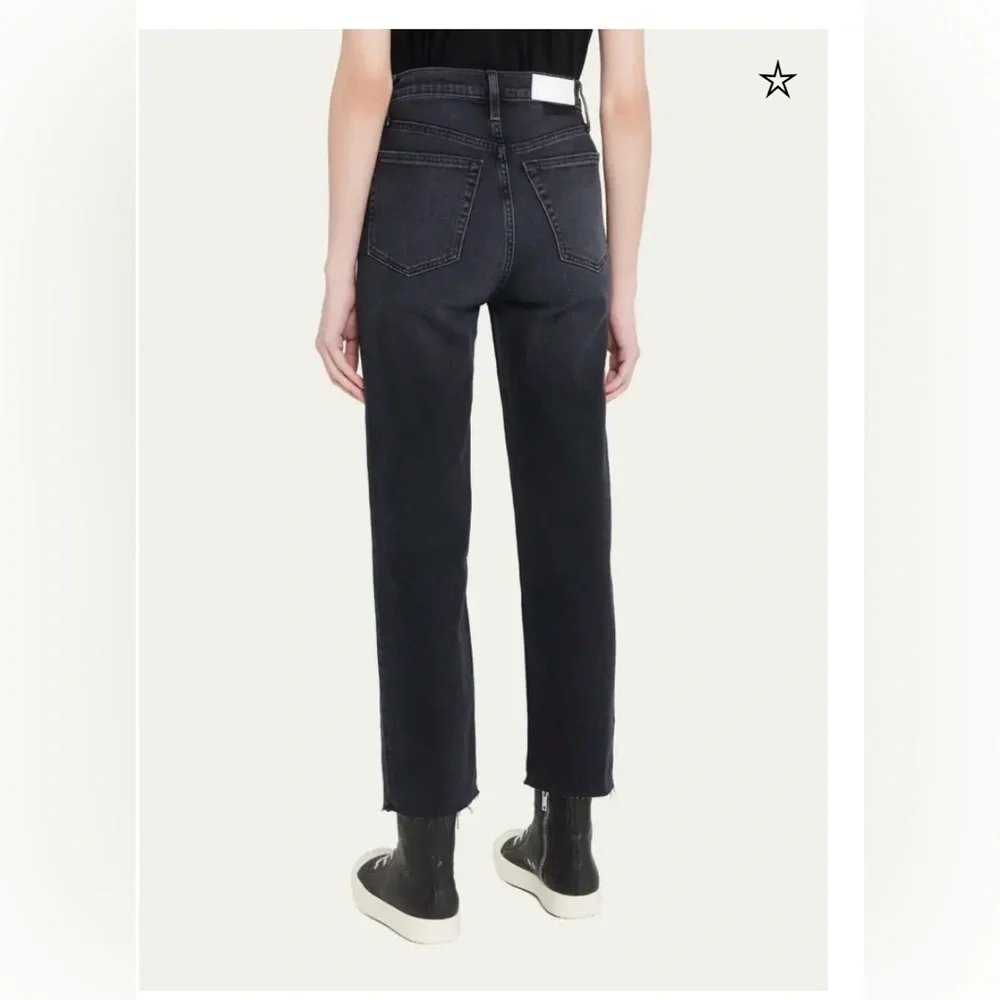Re/Done Black Straight Leg Jeans Timeless Style - Picture 2 of 10